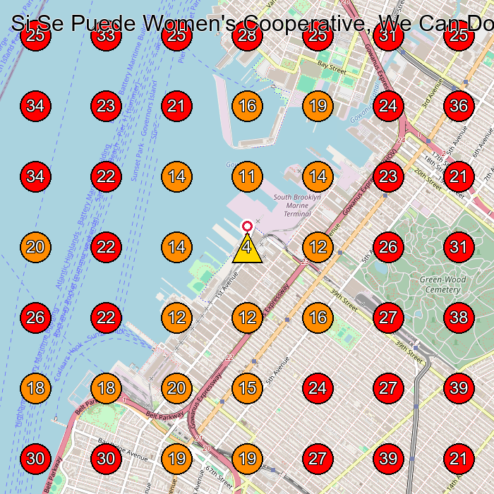 Si Se Puede Women's Cooperative, We Can Do It, Inc. GeoGrid visibility map for Commercial Cleaning Service in Brooklyn
